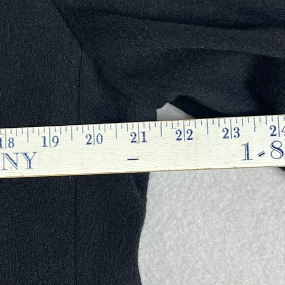 L. Magnin Coat Women's Large Black Double Breasted 100% Cashmere Golded Button - Picture 9 of 9